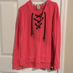 PINK hi-lo pullover